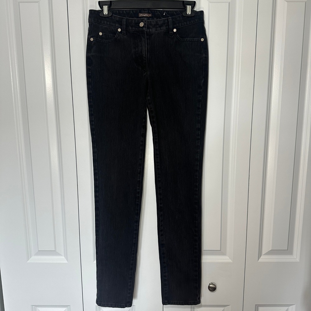 J.McLaughlin Skinny Jeans Womens 0 Black Stretch Mid Rise Denim Pants Soft
